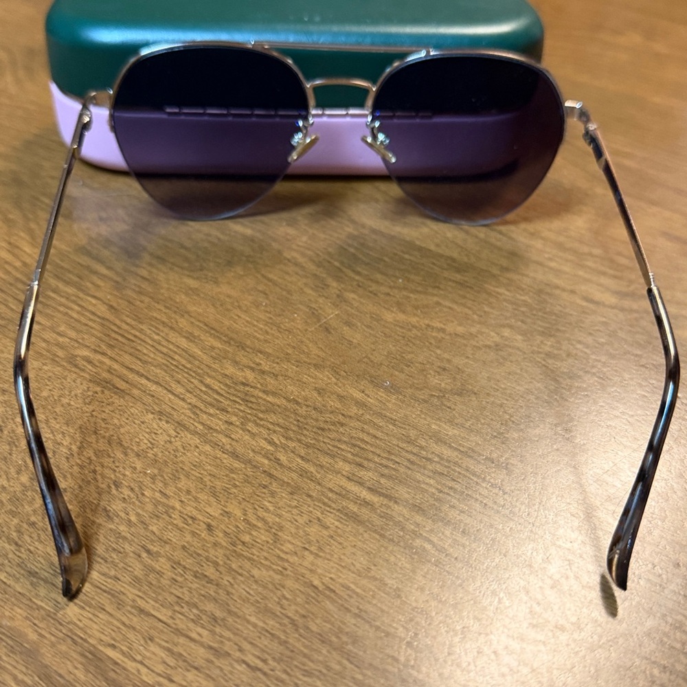 Aviator Sunglasses with Dark Smoke Lenses - Picture 2 of 10